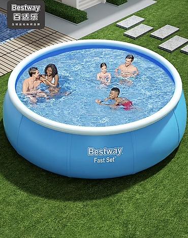 надувной бассеин: Надувные каркасно-надувные бассейны Bestway Fast Set — круглая серия — 1