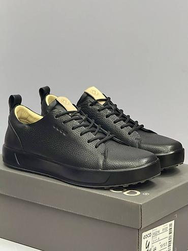 Мужские кеды ECCO Soft 7, цвет Black - Материал верха: натуральная