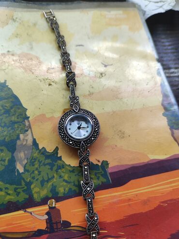 Антикварные часы: Часы серебро 28,49 гр, цена -4500