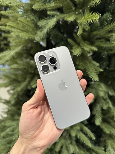 Уюлдук телефондор жана аксессуарлар: IPhone 15 Pro, Колдонулган, 256 ГБ, Natural Titanium, Куту, 85 % — 2