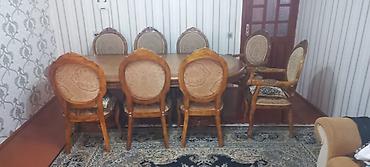 avanqard stol stul: Klassik nahar dəsti - Tərkib: iri oval masa + 8 ədəd stul (2 ədəd qol — 1
