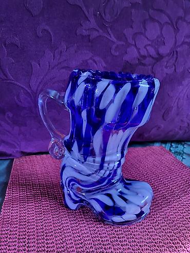 Ostali kućni dekor: Cizma,vaza nova murano,usnama duvano staklo iz 70,80ih. god — 12