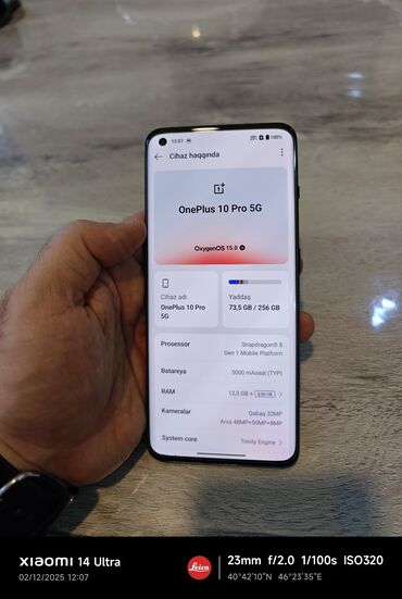 OnePlus: OnePlus 10 Pro, 256 GB, rəng - Qara, Barmaq izi — 3