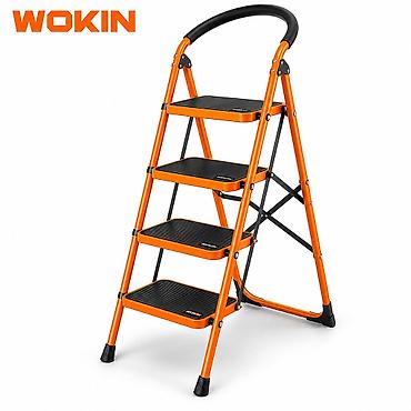 №: 11164 Məhsulun adı: 4-bölməli nərdivan WOKIN W682004, polad, 147 sm