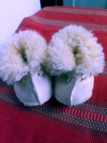 детская зимняя обувь на овчине: Пинетки/тапочки для малыша / малышки Овчина натуральная Длина