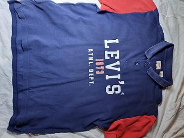 levi s usa: Мужская футболка, L, LeviS, Б/у, цвет - Синий, Самовывоз — 2