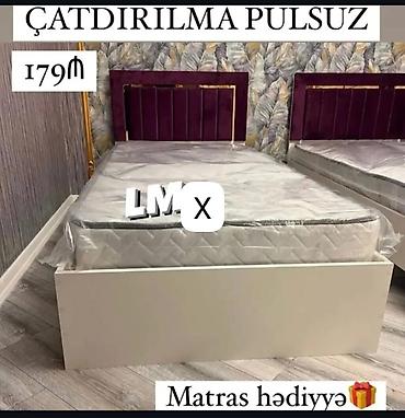 genc: Məhsul: Tək nəfərlik çarpayı + hədiyyə matras - Rəng: ağ korpus — 1