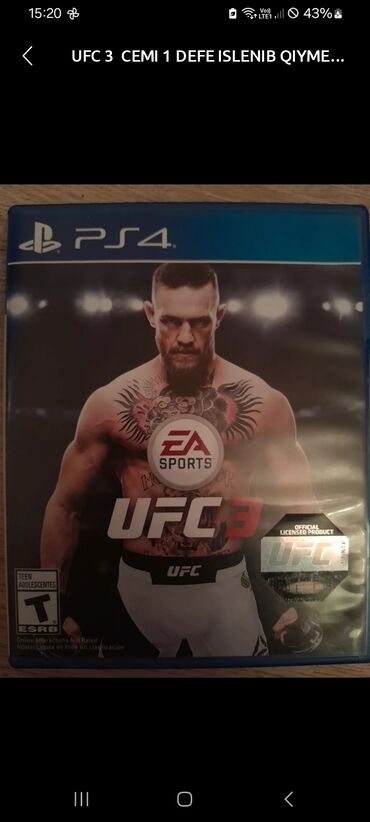 пс 5 цена в баку: PS4 üçün EA Sports UFC 3 oyun diskı oyun cox az oynanilib -