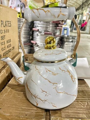 Çaydanlar: Yeni, rəng - Ağ, Çaydan, 3-dən çox l — 8