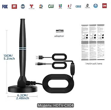 smart приставка: Внутренняя цифровая ТВ‑антенна HDTV-CX04 - Поддержка 4K Ultra HD и — 1