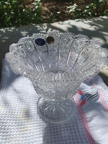 Qab-qacaq və mətbəx ləvazimatları: Bohemia kristal şirniyyat vazası (BOHEMAX) - Material: orijinal çex — 2