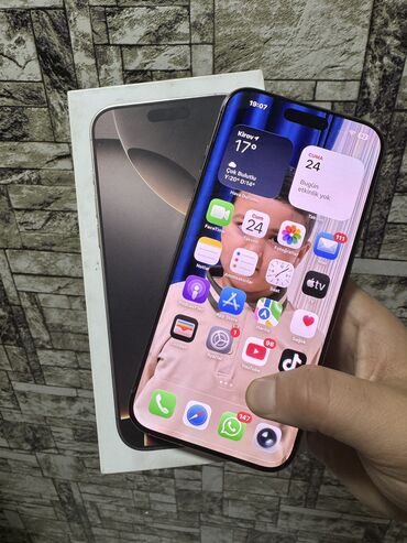 iphone se3: IPhone 16 Pro Max, 256 GB, Desert Titanium, Zəmanət, Simsiz şarj, Face ID