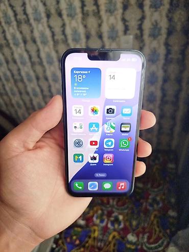 iphone replika: IPhone 13 mini, Б/у, 128 ГБ, Синий, Чехол, 83 % — 2