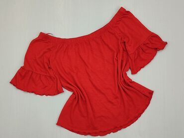 Koszule i bluzki: Bluzka, XS (EU 34), stan - Dobry, wzór - Jednolity kolor, kolor - Czerwony