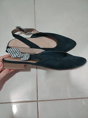Baletanke: Ženske slingback baletanke na malu petu - Boja: tamno plava/teget - — 8