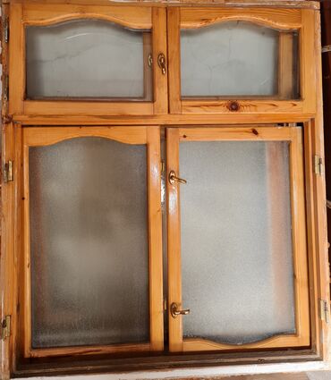 pencere reşotkaları: İkili Taxta pəncərə 120x140 sm, İşlənmiş