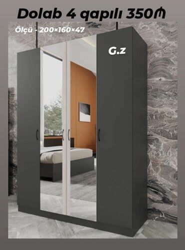 Çarpayılar: Açılan, 4 qapılı Düz dolab, Şifonyer