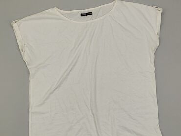 białe koszulowe bluzki damskie: T-shirt, SinSay, XL, stan - Dobry