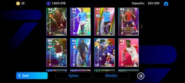 Kolleksiya kartları: EFootball hesabı – güclü komanda və zəngin kart kolleksiyası - — 20