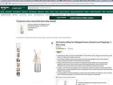 Ostala kuhinjska oprema: ISi Creative Whip – profesionalni sifon za šlag, deserte i dekoracije — 1