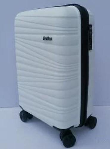 Putni koferi i torbe: Ručni kofer na točkiće – beli, tvrda školjka - Materijal: tvrda — 18