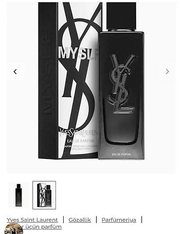 Digər: Yves Saint Laurent MYSLF ( for men) Emporiumdan alınıb. 100ml edp — 3