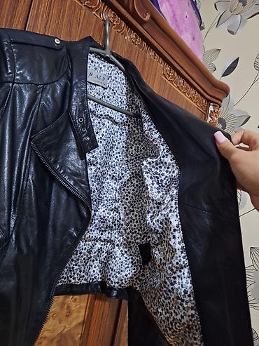 yeni geyim: ALP Leather & Fur qadın dəri gödəkçə - Rəng: qara - Material — 3