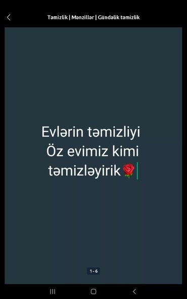 temizliy: Təmizlik | Mənzillər, Evlər, Həyətlər | Ümumi təmizlik, Gündəlik təmizlik, Təmirdən sonra təmizlik