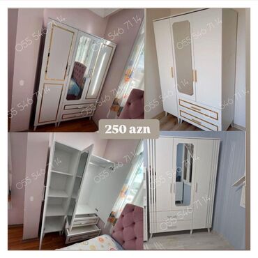 Termolar: Yeni, 3 qapılı Düz dolab, Qarderob, paltar dolabı
