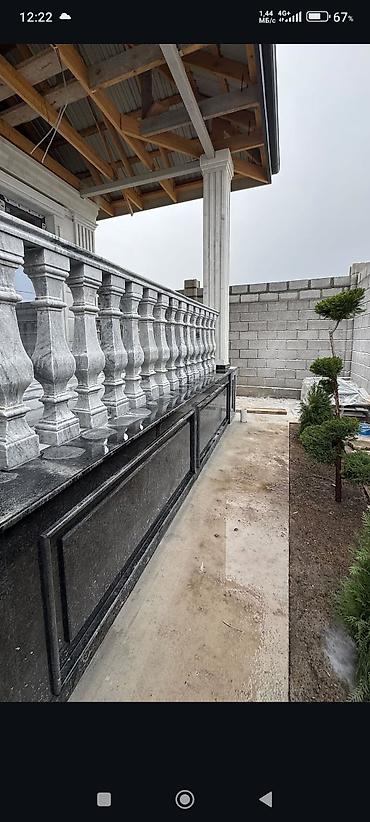 Мраморные и гранитные работы: Сокол жасайбыз - Изготовление и монтаж цокольных и фасадных — 1