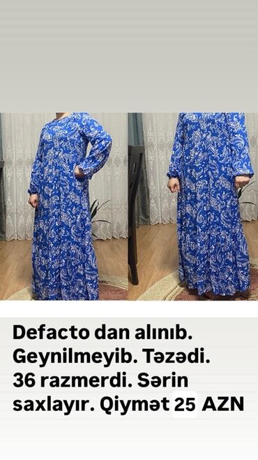 Gündəlik donlar: Gündəlik don, Maksi, Defacto, S (EU 36)