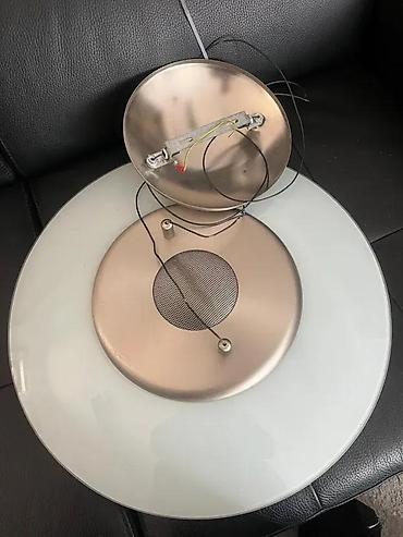 Rasveta: Stropna viseća LED lampa – staklo i brušeni metal - Moderan okrugli — 1