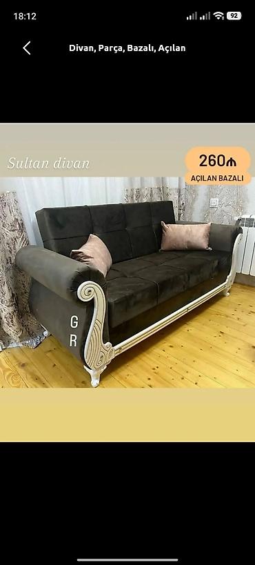açilan divan: Sultan divan – açılan, bazalı model - Tip: Divan, parçadan - — 1