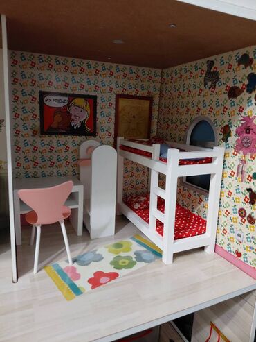 Oyuncaqlar: Продаётся игровой деревянный домик для кукол Entertainer, с мебелью и — 9