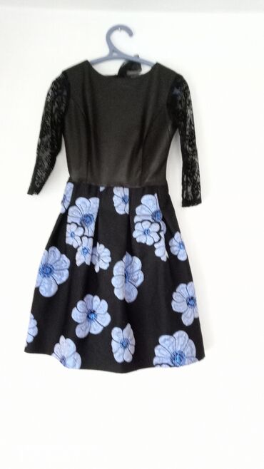 Женская одежда: Вечернее платье, Классическое, Короткая модель, С рукавами, M (EU 38)