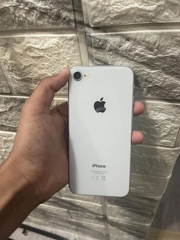 айфон х мах: IPhone 8, Колдонулган, 64 ГБ, White Titanium, Коргоочу айнек, Каптама, 62 %