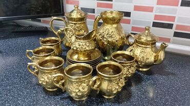 servislər: Чайный набор, цвет - Желтый, 6 персон