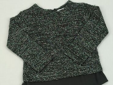czarna bluzka ze srebrną nitką: Bluzka, Primark, 2-3 lat, 92-98 cm, stan - Dobry