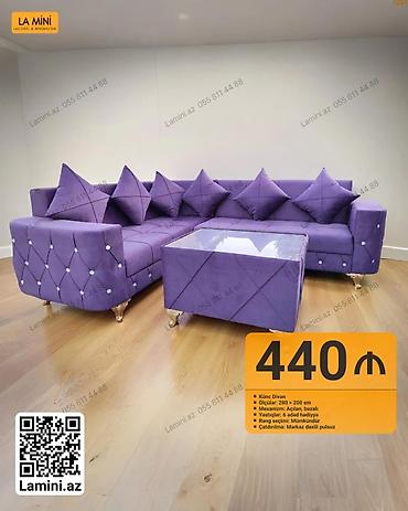 Künc divan dəsti – La Mini - Ölçü: 280 × 200 sm - Mexanizm: açılan