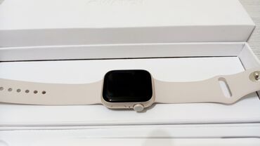 apple watch adapter qiymeti: Apple Watch 9/41 activ olmayib təzədir starlight rəng ölkəyə qutusuz
