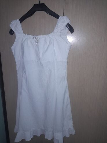 haljine sa čipkom: M (EU 38), bоја - Bela, Drugi stil, Kratkih rukava