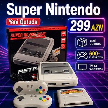 retro konsol: Super Nintendo retro oyun konsolu SNES - Model: Super HD SFC Game — 2