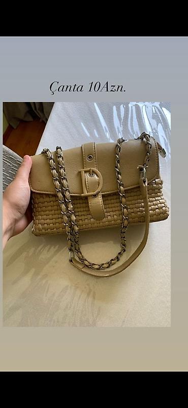 sac bandı: Çanta – 10 AZN - Rəng: bej/karamel tonları - Dizayn: üst hissəsi — 1
