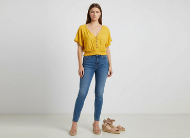 ubrania w stylu boho: Top damski, rozmiar S
