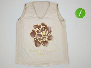 beżowy: T-shirt damski, rozmiar M — 2