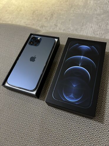 Apple iPhone: IPhone 12 Pro, 256 ГБ, Pacific Blue, Коробка, 93 %