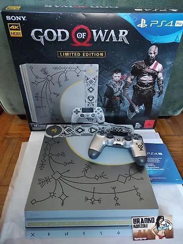 PS4 (Sony Playstation 4): 🎮⚔️ PS4 PRO 1TB – God of War Limited Edition 📞 Ako vam odgovara ponuda — 2