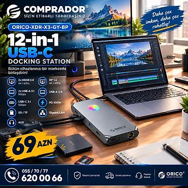 router usb: 🔥 ORICO XCR-X3-GY-BP – 12-in-1 USB-C Docking Station, Dual HDMI, DP — 1