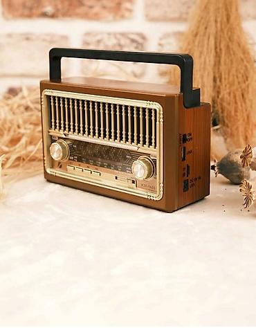Səs gücləndiriciləri: Nostalji görünüşlü kalonka Fm radio Bluetooth USB flashkart SD kart — 4