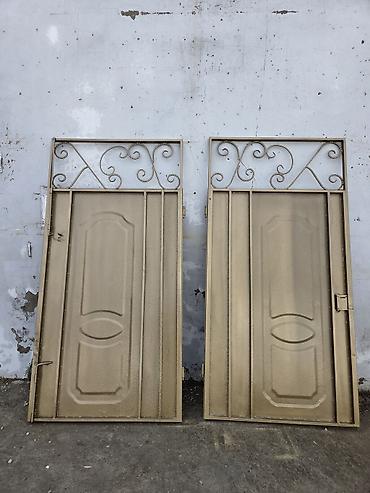 qapi demir qapi seyf qapi: Metall qapı dəsti – dekorativ şəbəkəli üst hissə ilə - Material: tam — 7
